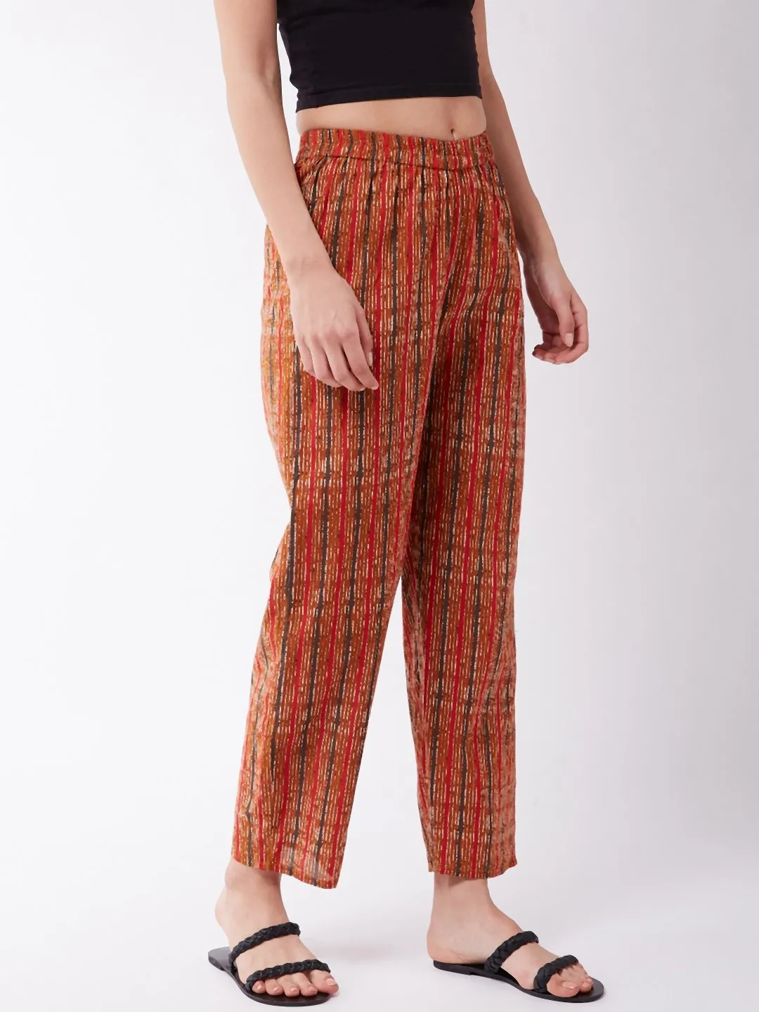 Dark Mustard Striped Pant