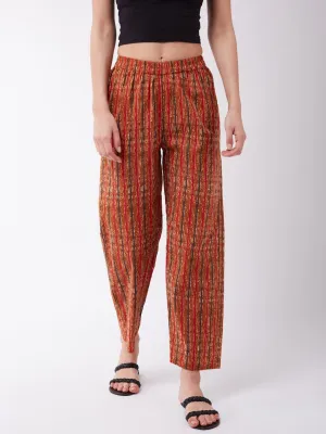 Dark Mustard Striped Pant