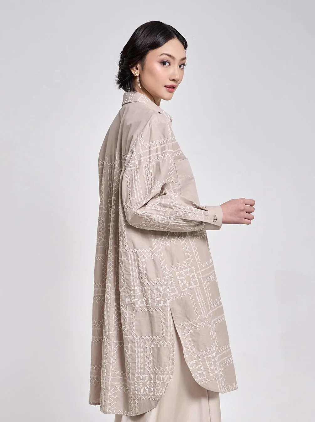 DHIRA REGULAR FIT TUNIC KHAKI