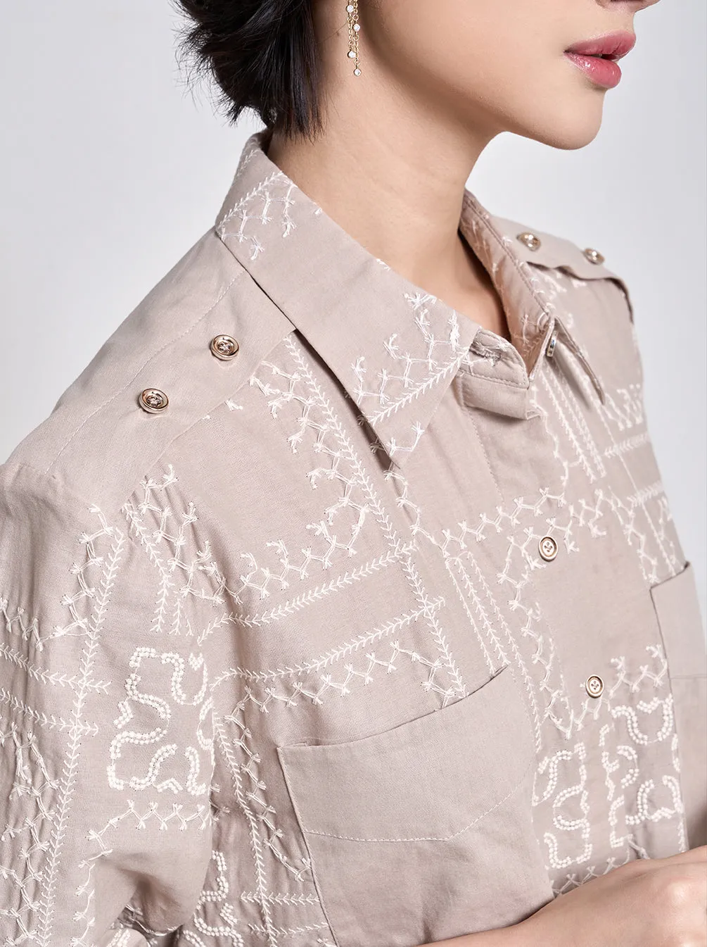DHIRA REGULAR FIT TUNIC KHAKI