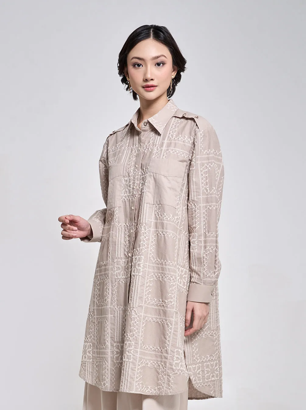 DHIRA REGULAR FIT TUNIC KHAKI