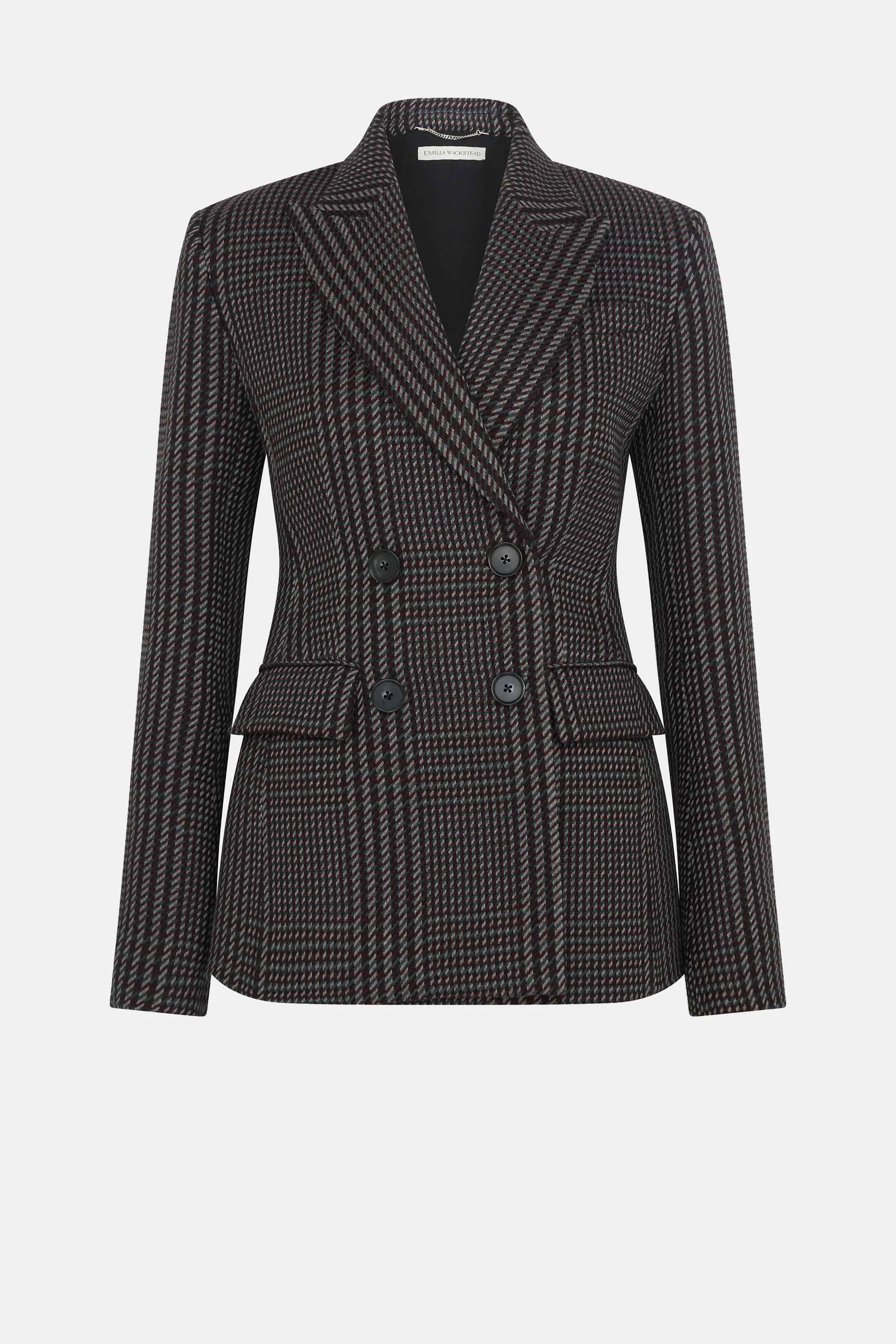 Dida Jacket in Prince of Wales Check Merino Wool