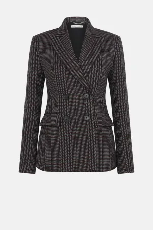 Dida Jacket in Prince of Wales Check Merino Wool