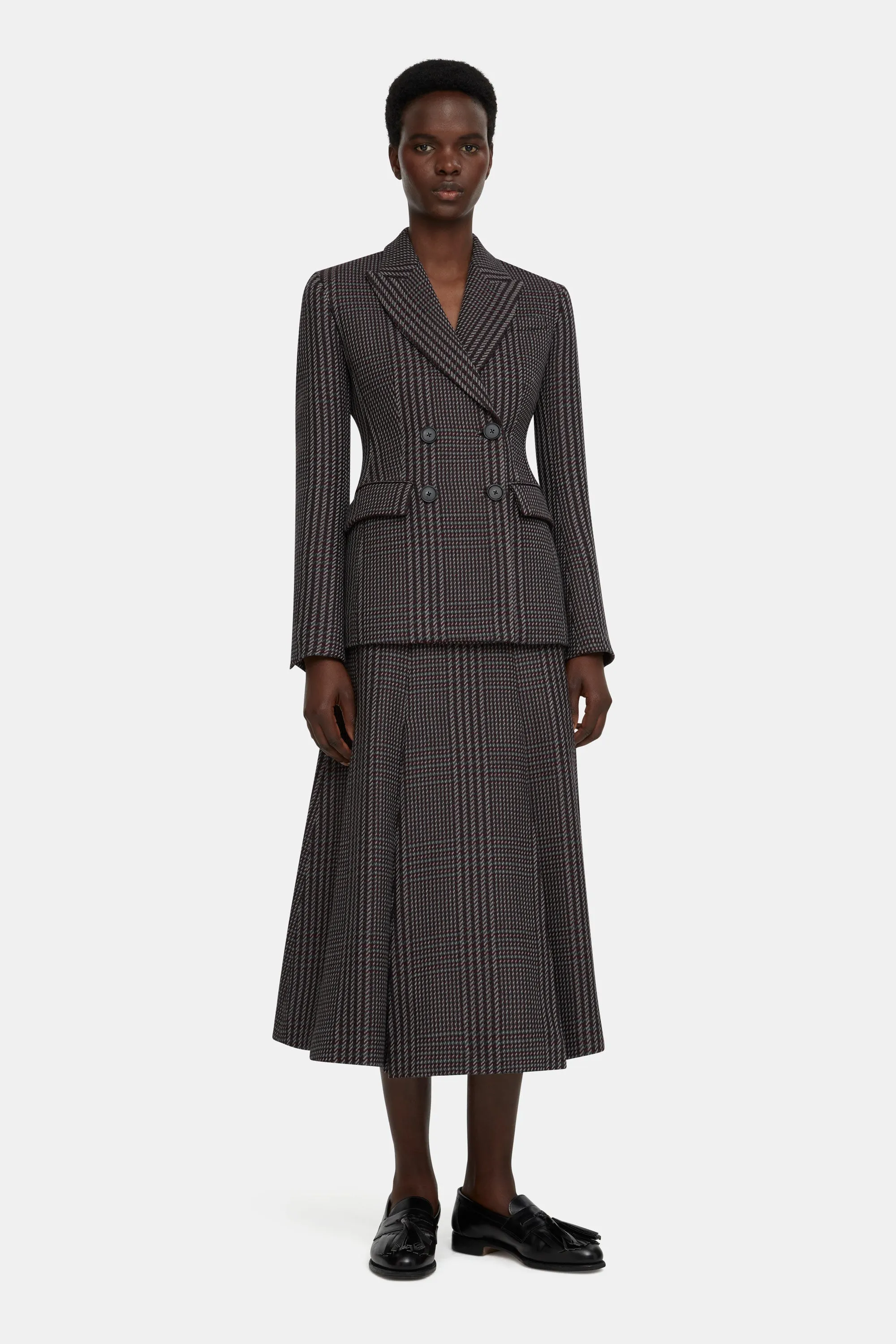 Dida Jacket in Prince of Wales Check Merino Wool