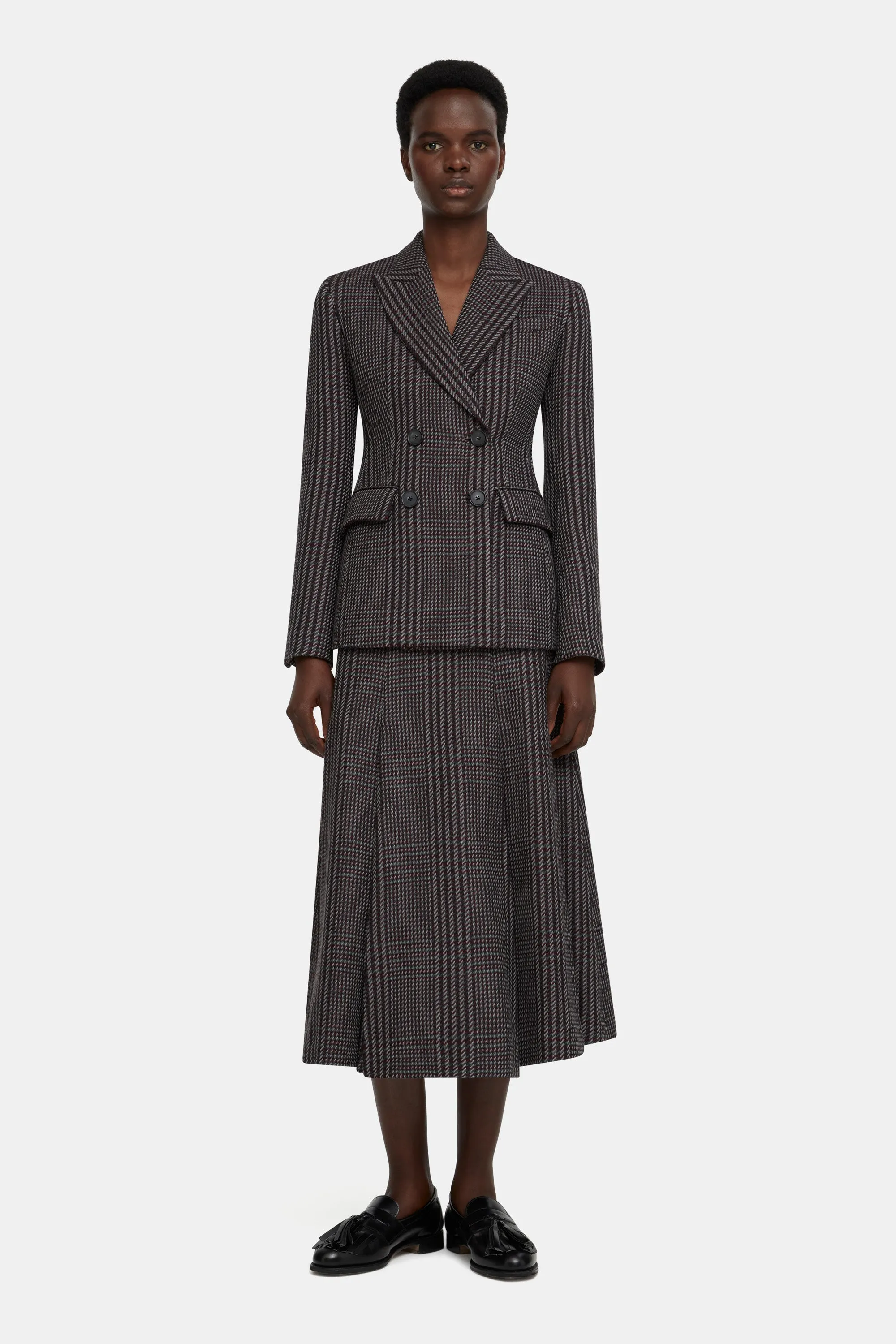 Dida Jacket in Prince of Wales Check Merino Wool