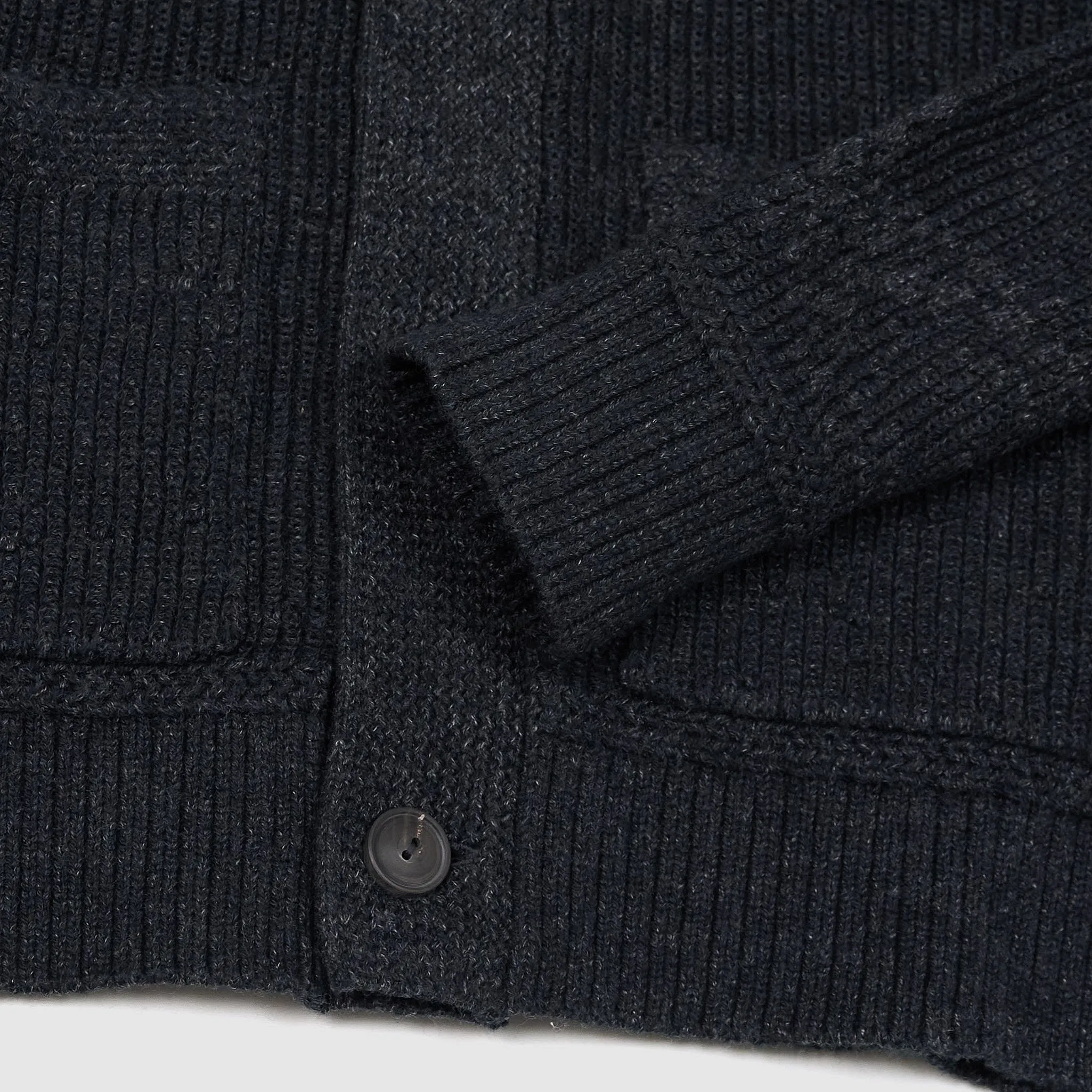 Double RL Knitted Shawl Collar Cardigan