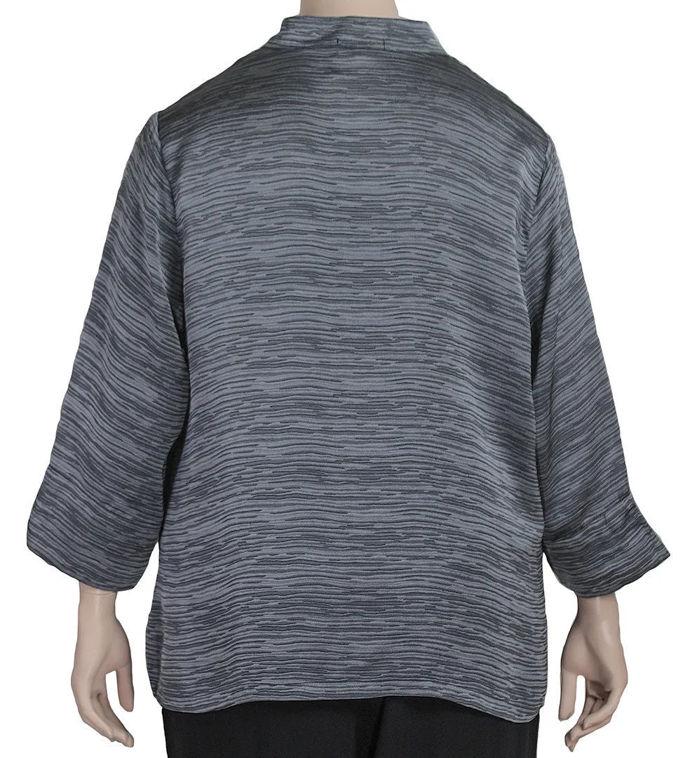 Dressori Rippled Silk Print Blouse