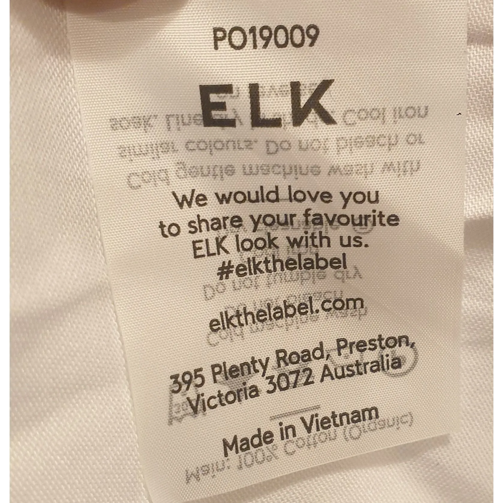 Elk white organic cotton top size 8