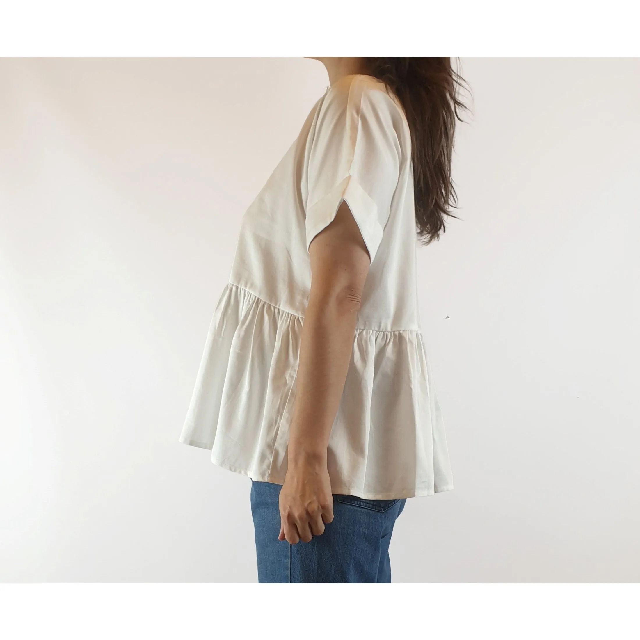 Elk white organic cotton top size 8