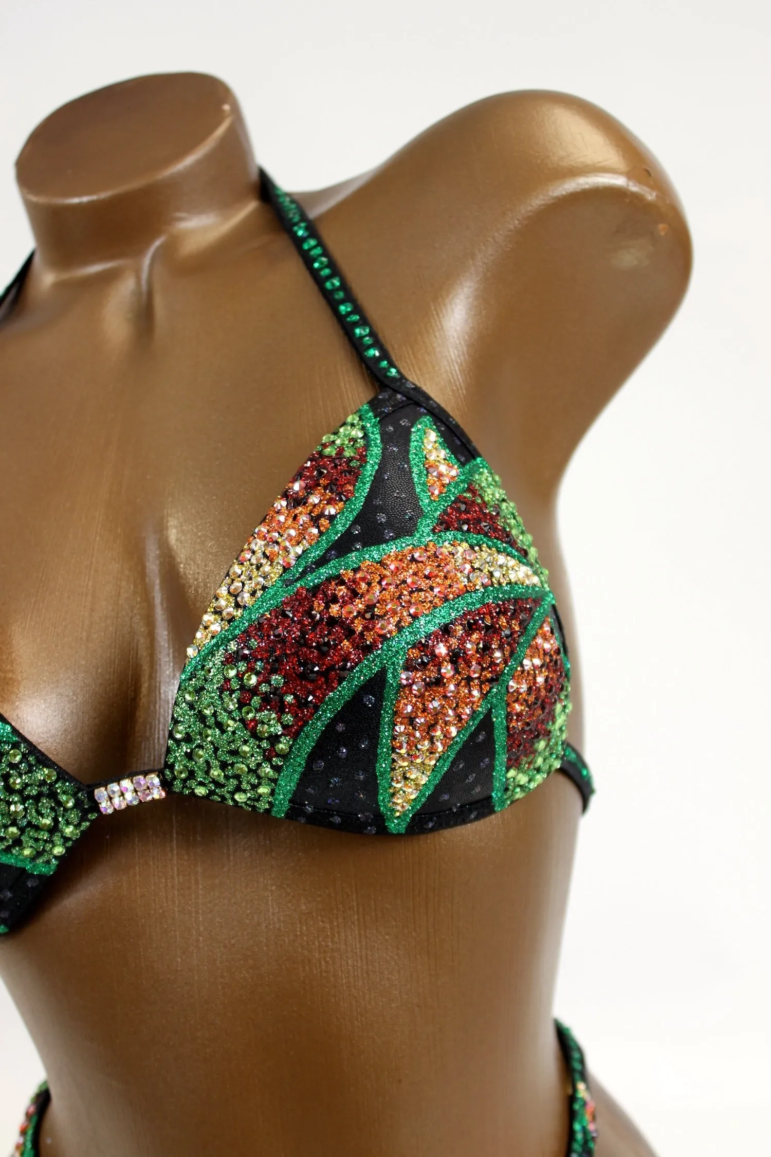 Emerald Interlace Figure Competition Suit
