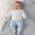 Emile Et Rose Baby White Cypress Cardigan