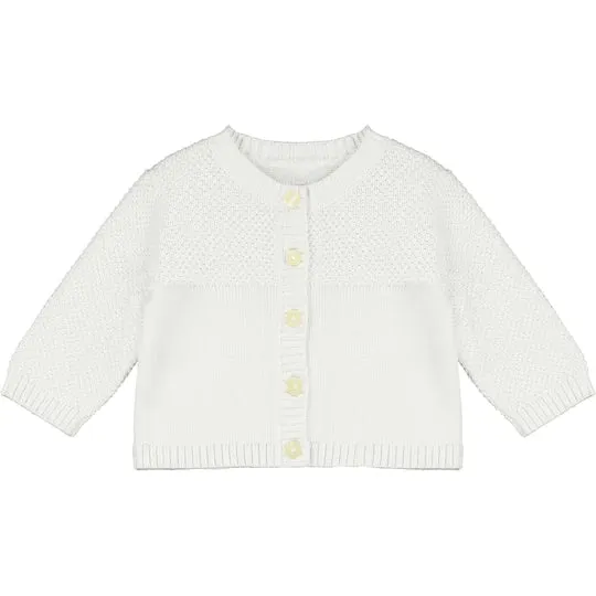 Emile Et Rose Baby White Cypress Cardigan