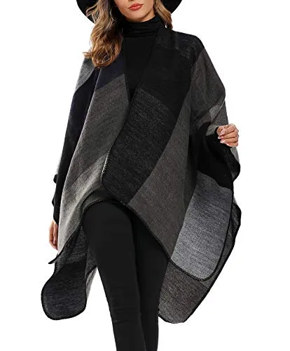 Epsion Color Block Shawl Wrap
