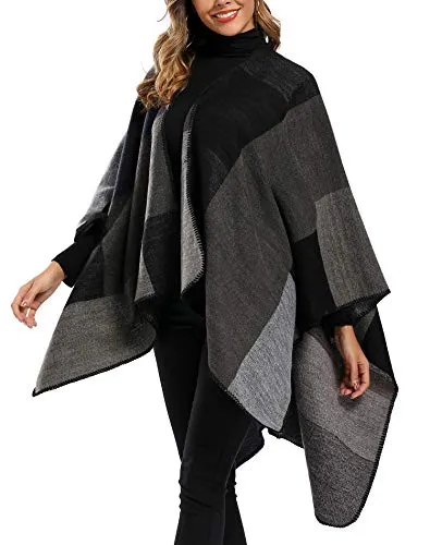 Epsion Color Block Shawl Wrap