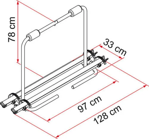 Fiamma Caravan A Frame 2 Bike Rack Carrier XL