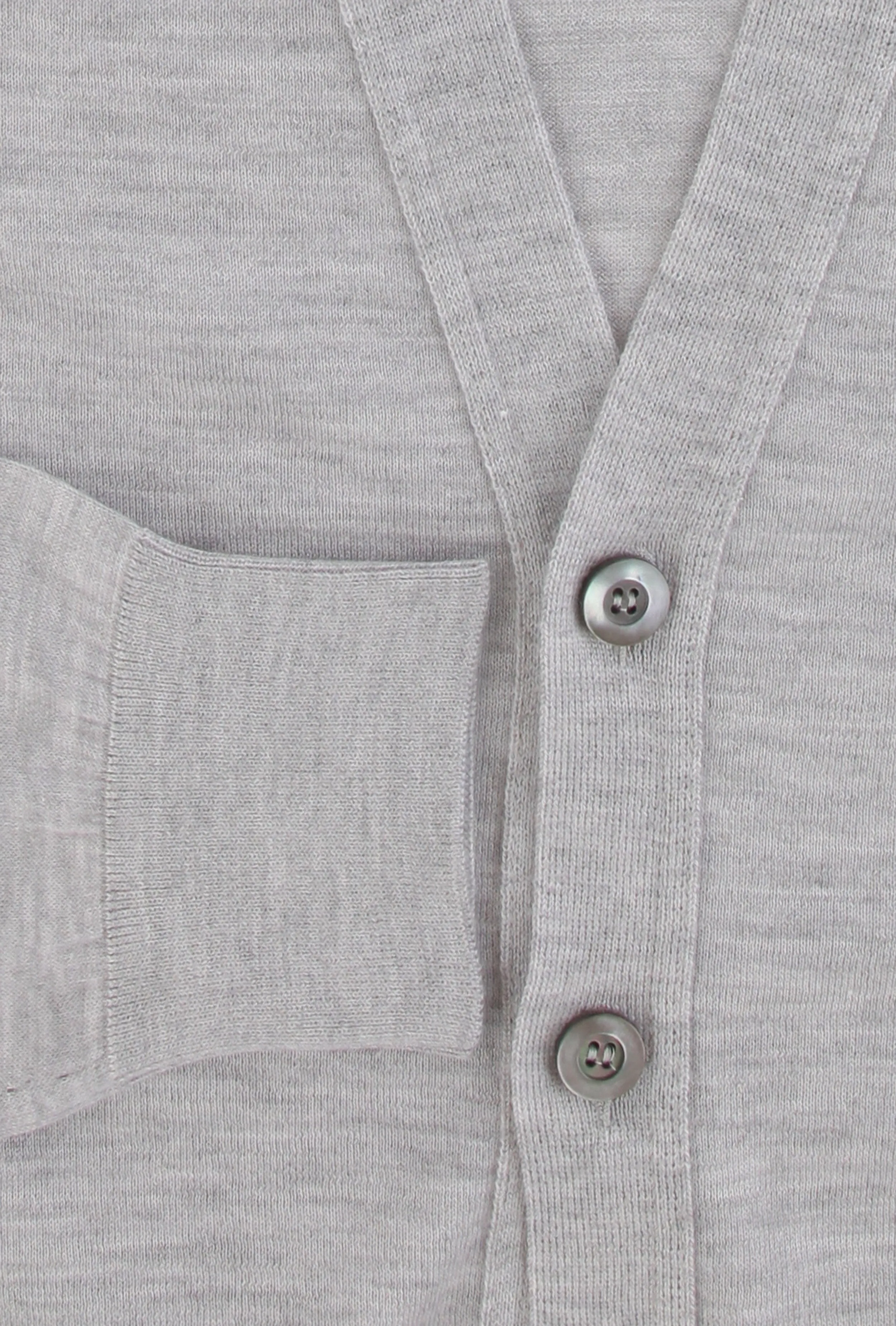 Fiori Di Lusso Light Gray V-Neck Cardigan