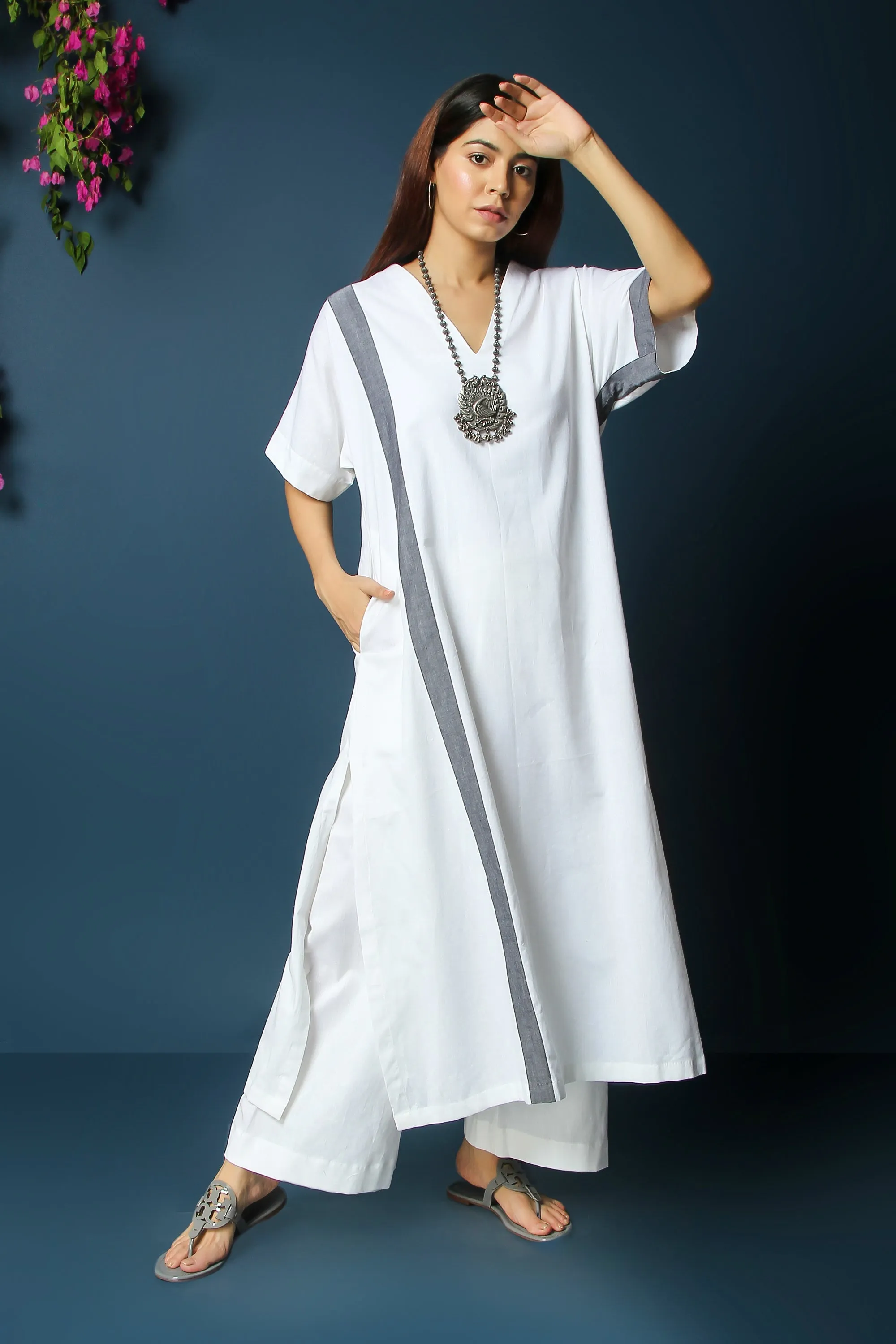 FIRDAUS CO-ORD SET - WHITE