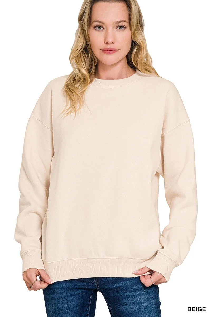 Fleece Crewneck Pullover Sweatshirts* - Final Sale