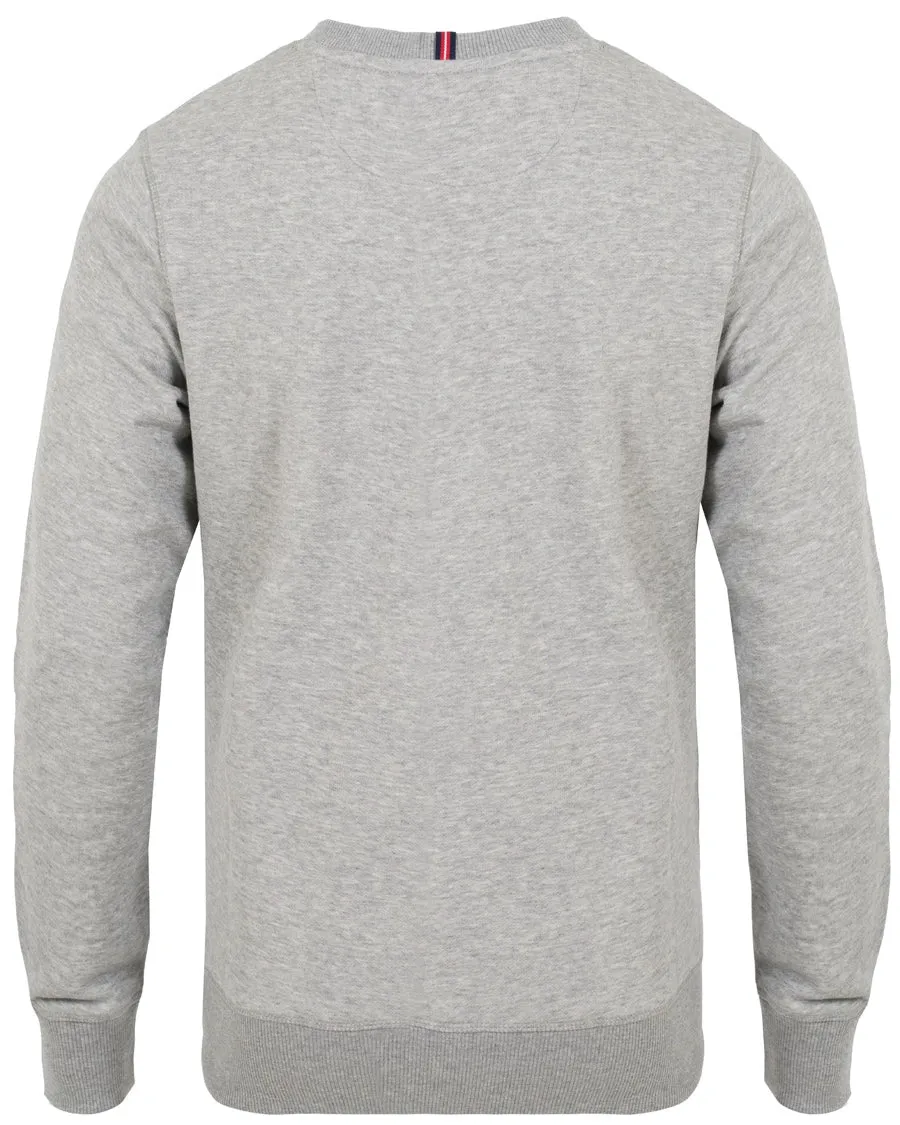 GANT Men's Grey O1 American Flag Crew Neck Sweatshirt 276137 $160 NWT
