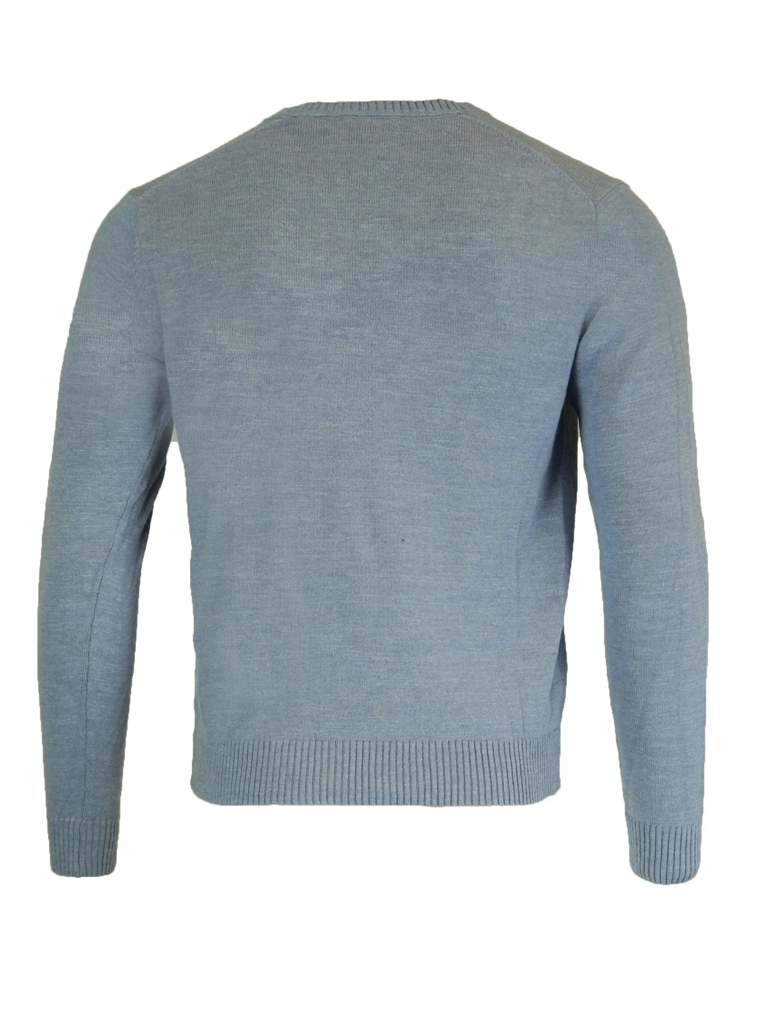 Gant Men's Natural Cotton V-Neck Sweater, Medium, Stone Blue