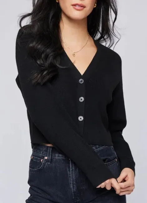Gentle Fawn Black Button Front Cardigan