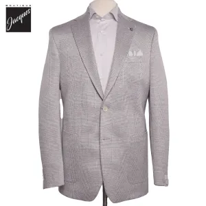 Gray Cotton Silk Knit Hampton Contemporary Fit Sport Jacket - Jack Victor