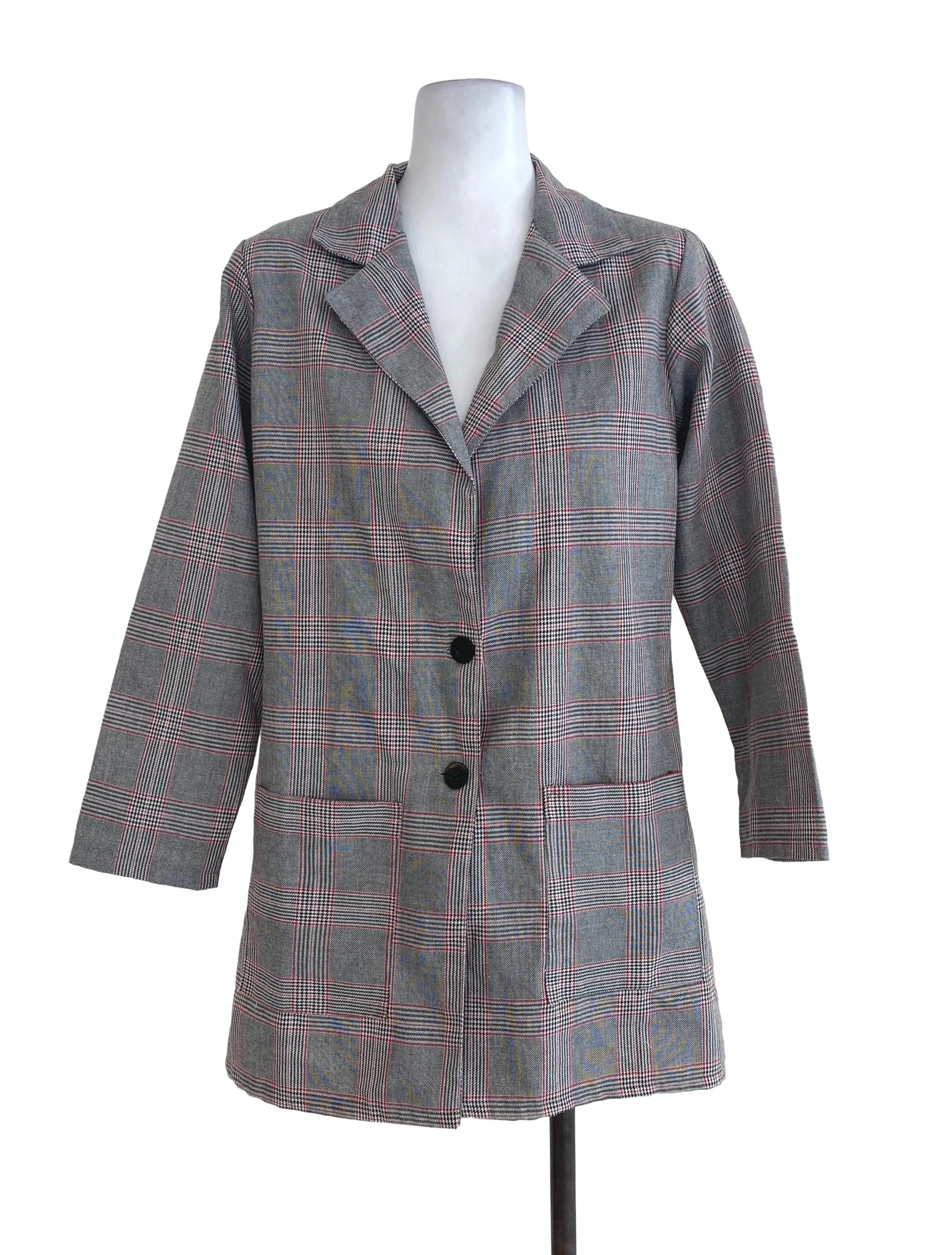 Grey Tartan Blazer