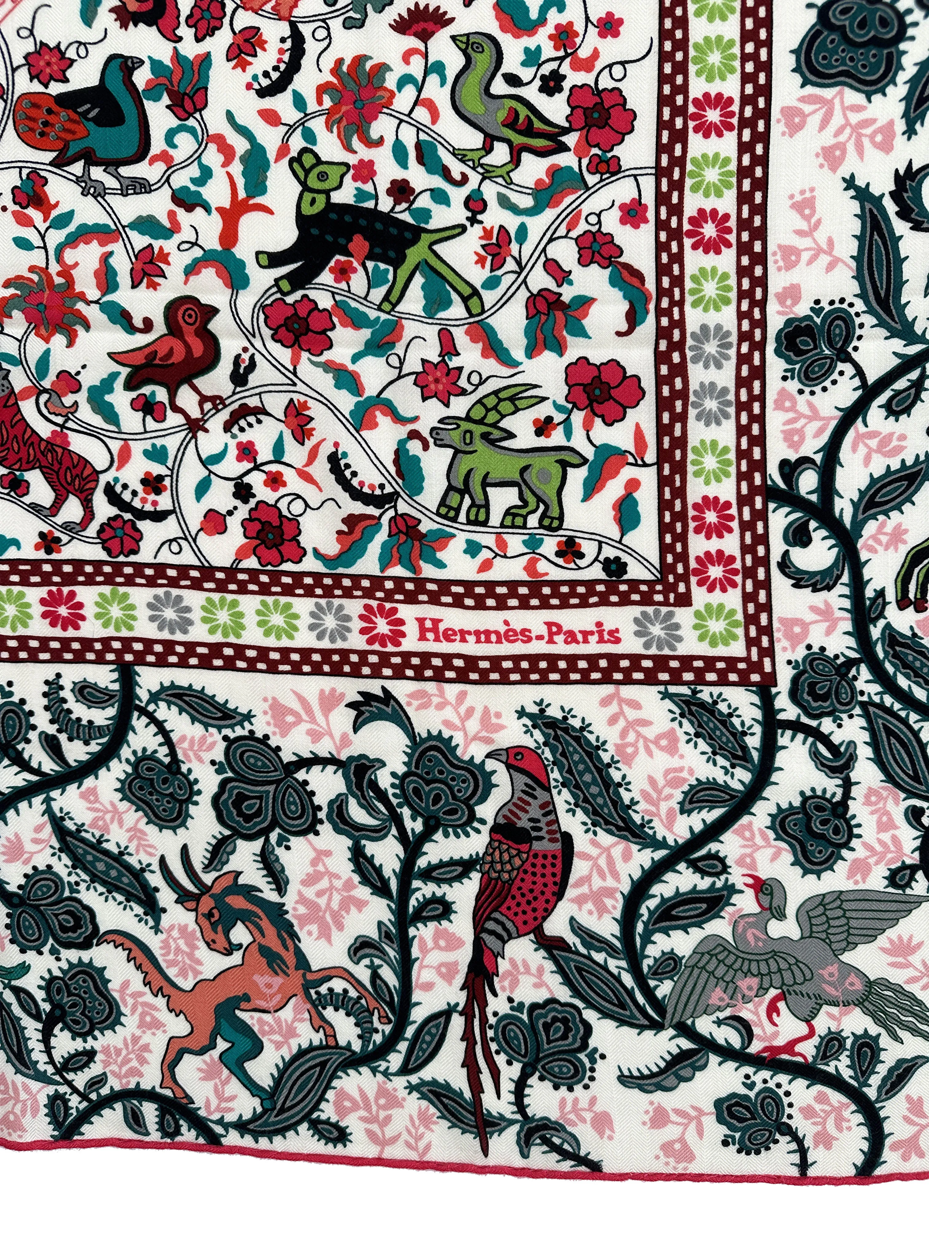 Hermès Jardins de Soie Cashmere Silk 140