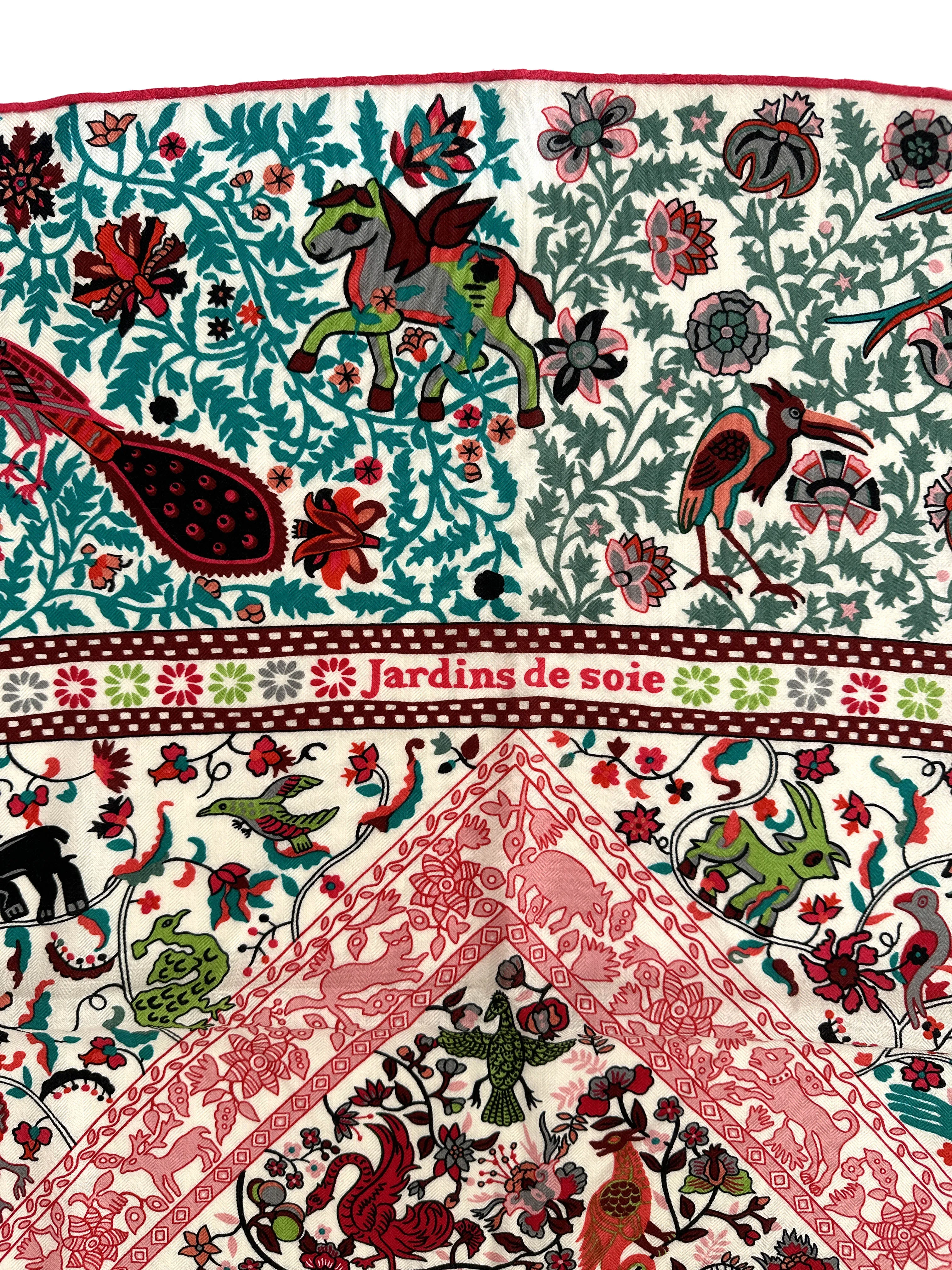 Hermès Jardins de Soie Cashmere Silk 140