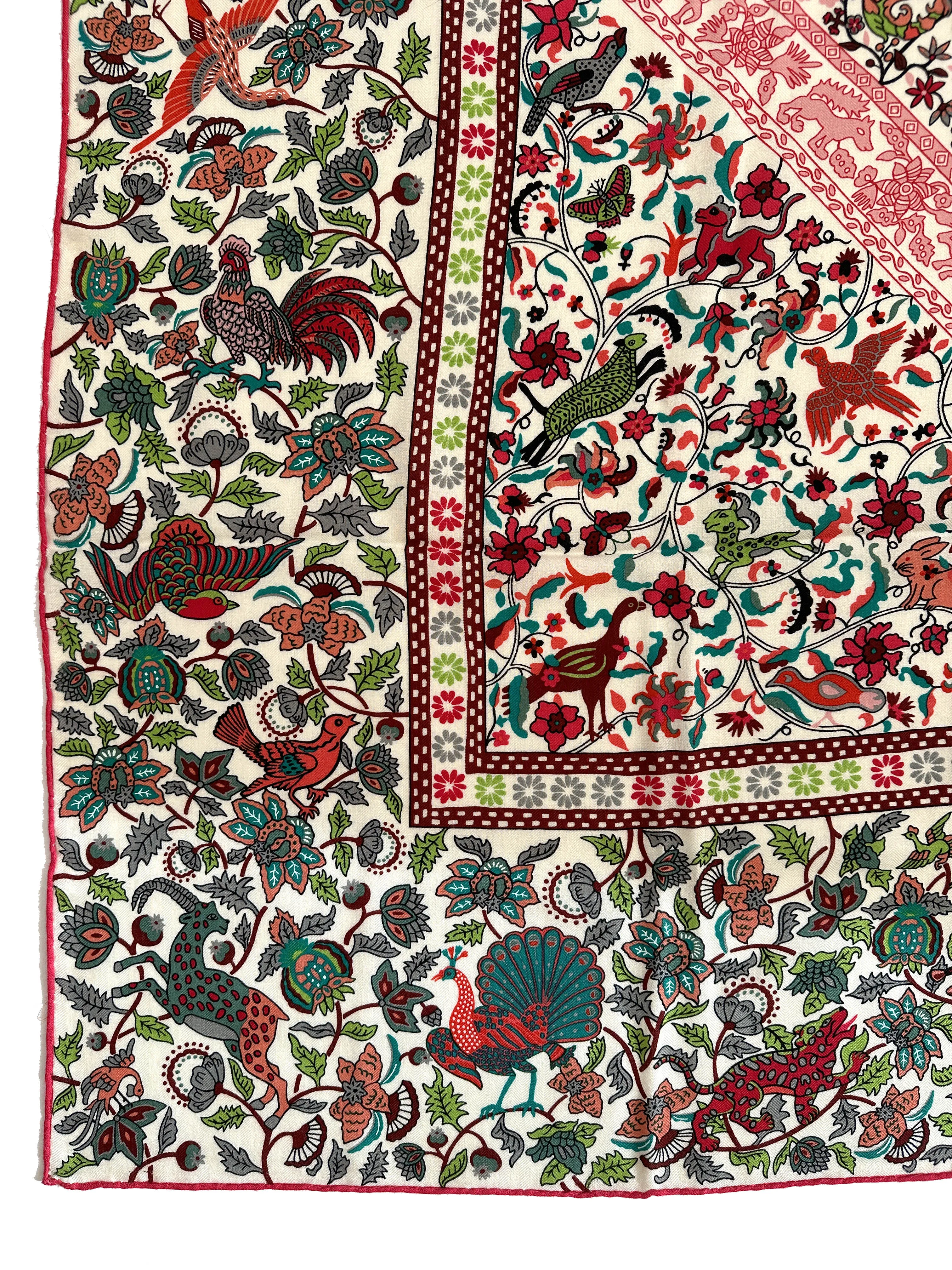 Hermès Jardins de Soie Cashmere Silk 140