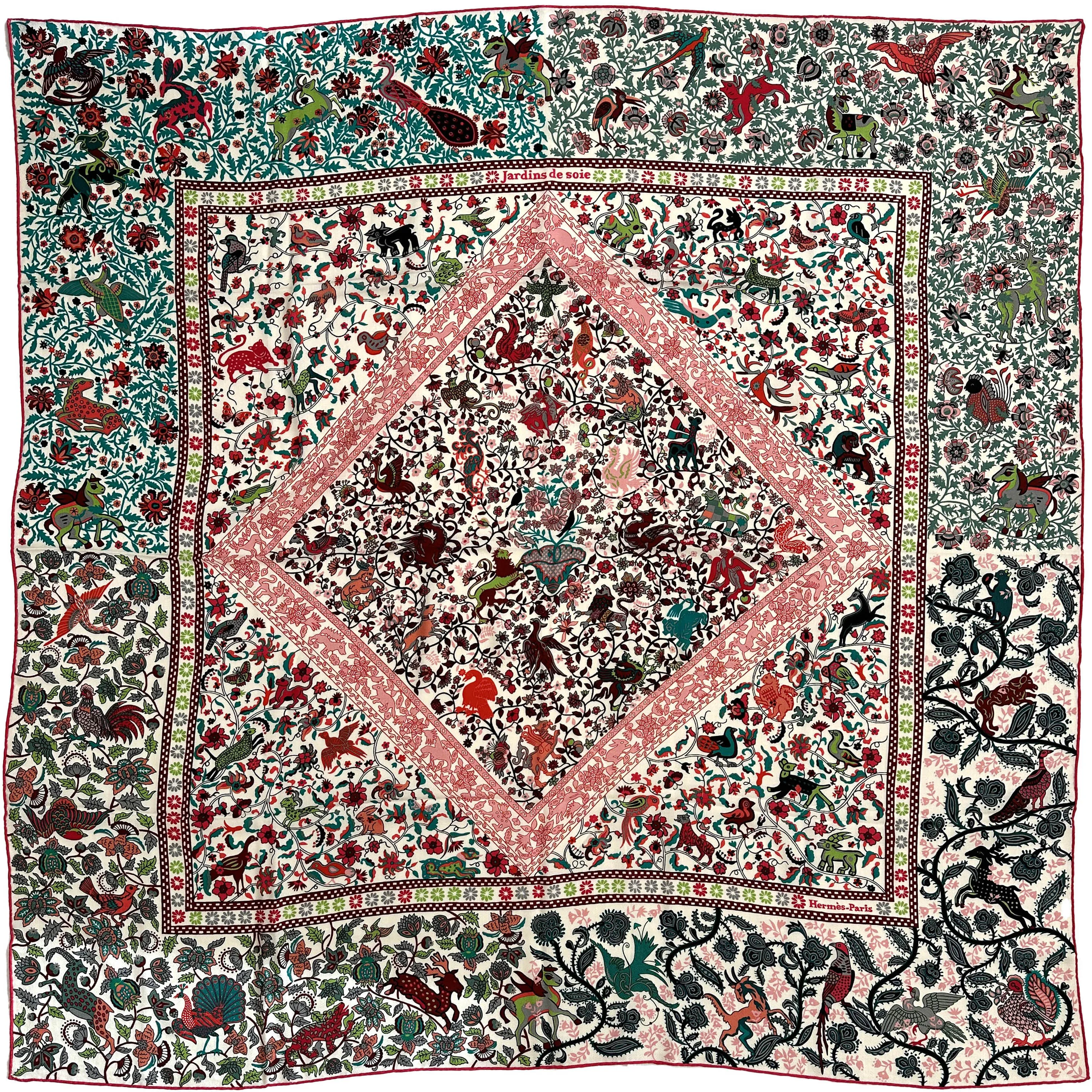 Hermès Jardins de Soie Cashmere Silk 140