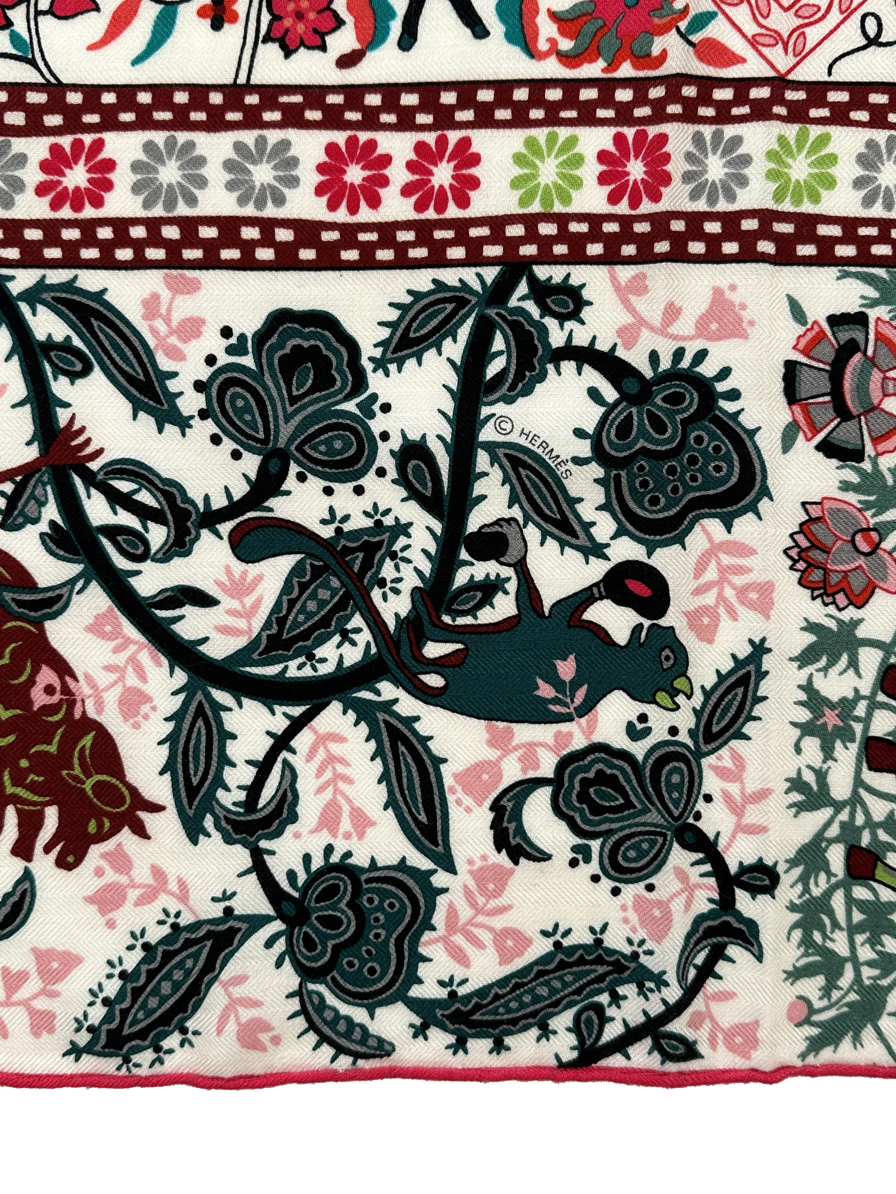 Hermès Jardins de Soie Cashmere Silk 140