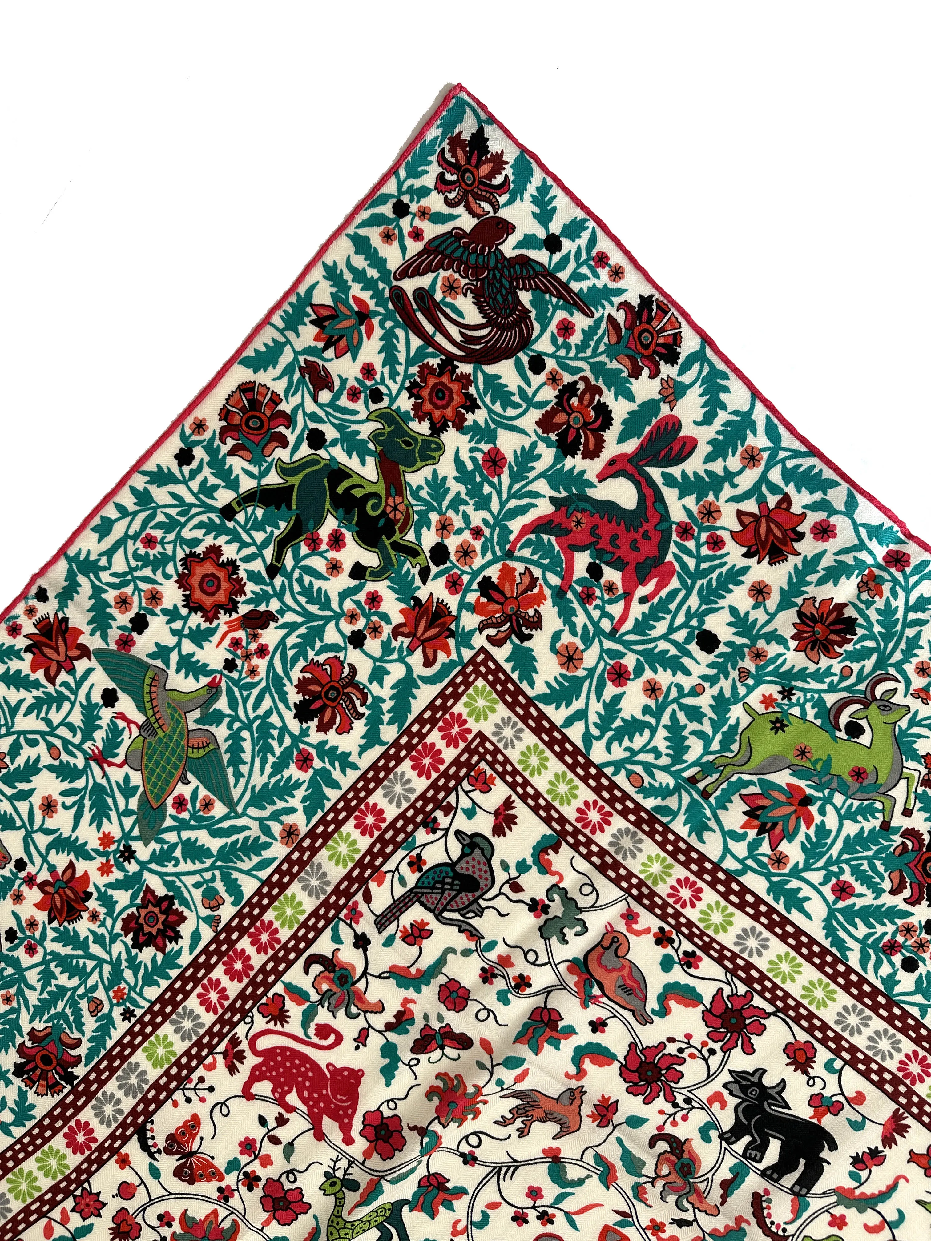 Hermès Jardins de Soie Cashmere Silk 140