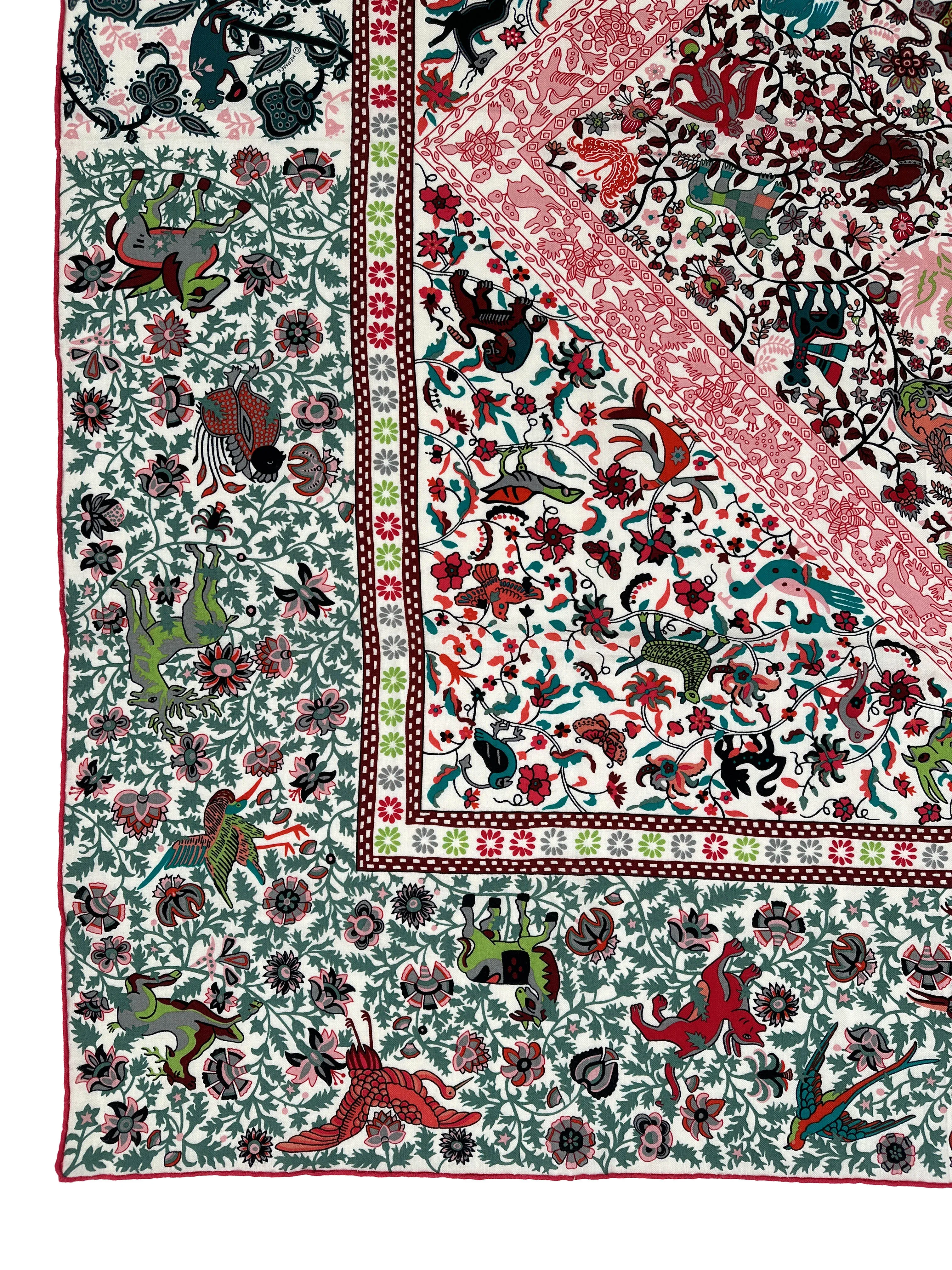 Hermès Jardins de Soie Cashmere Silk 140