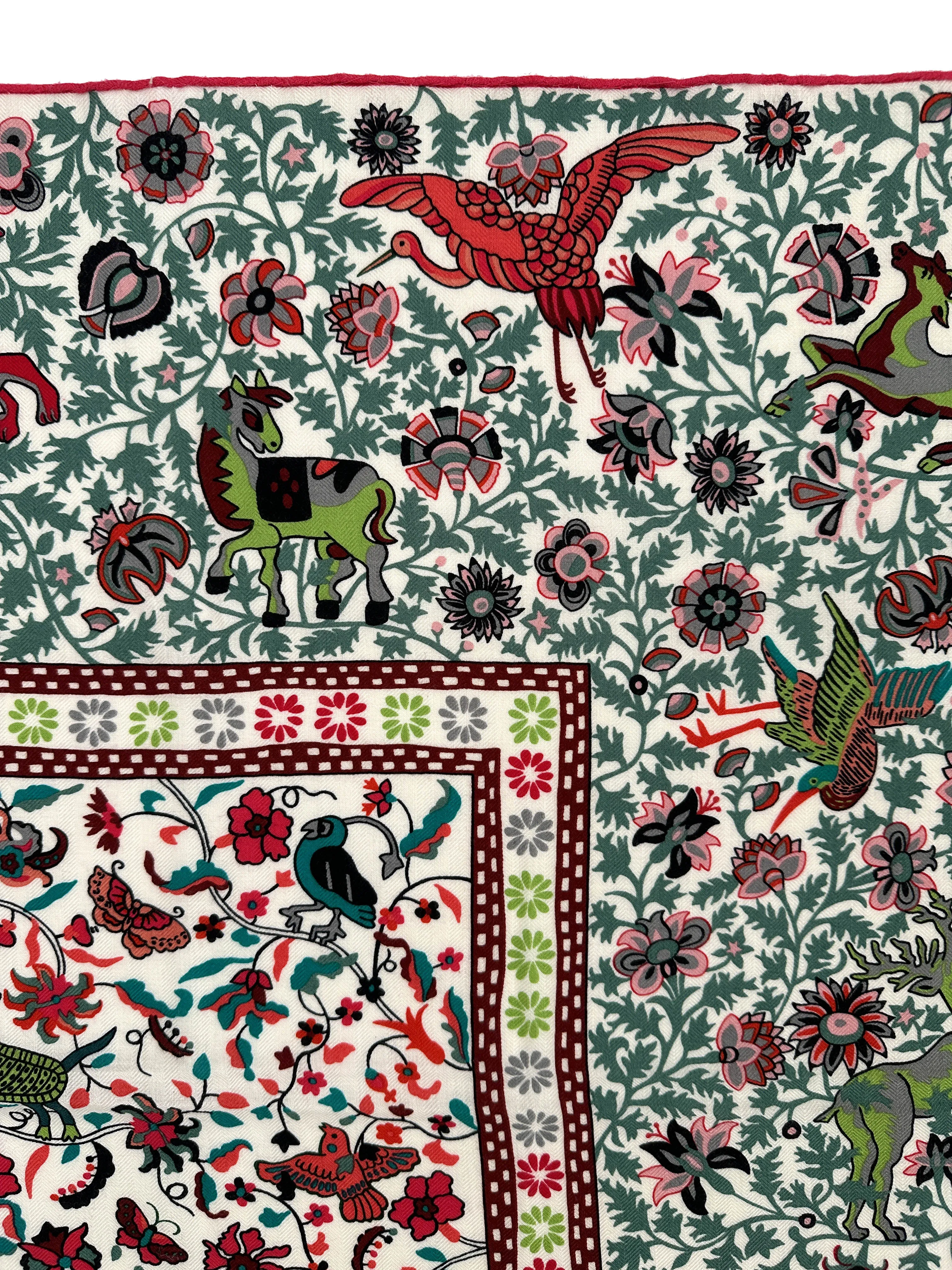Hermès Jardins de Soie Cashmere Silk 140