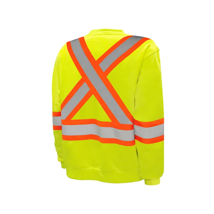 Hi-Vis Crewneck Sweatshirt by Ground Force - Style TH1