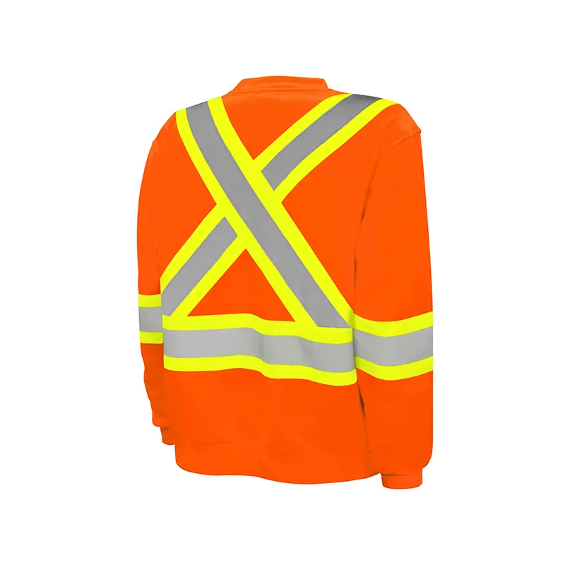 Hi-Vis Crewneck Sweatshirt by Ground Force - Style TH1