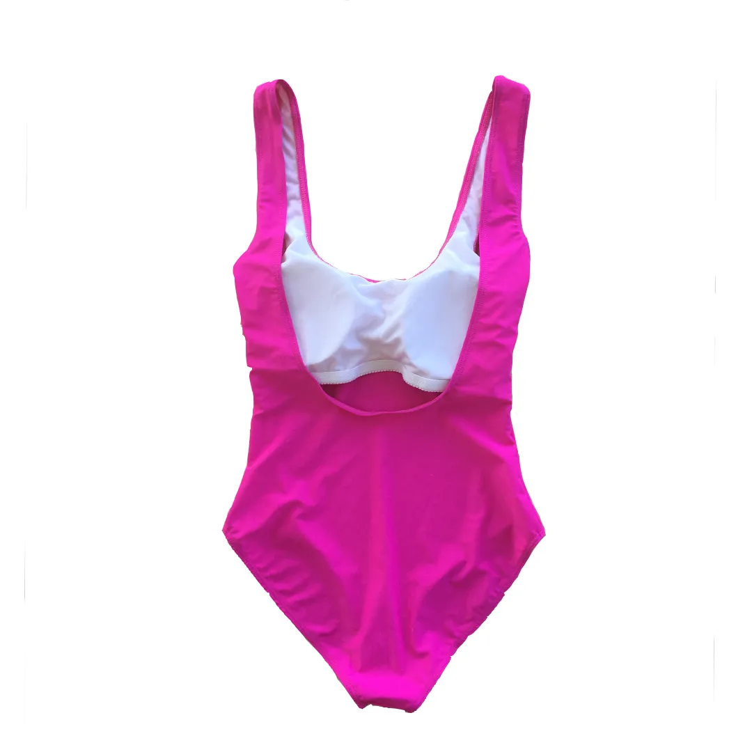 Hot Pink BRIDE One Piece Swimsuit