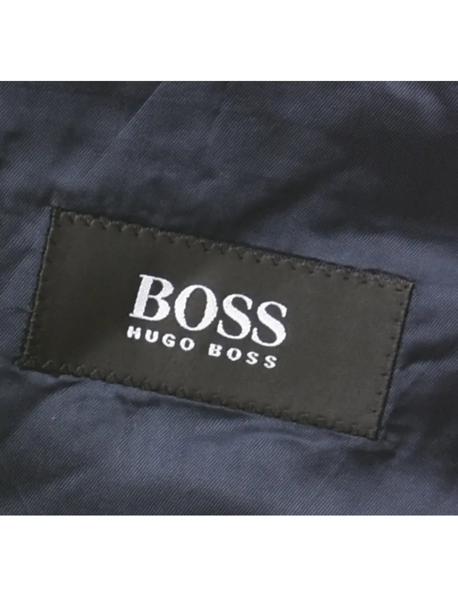 Hugo Boss Checked Navy Blazer - L