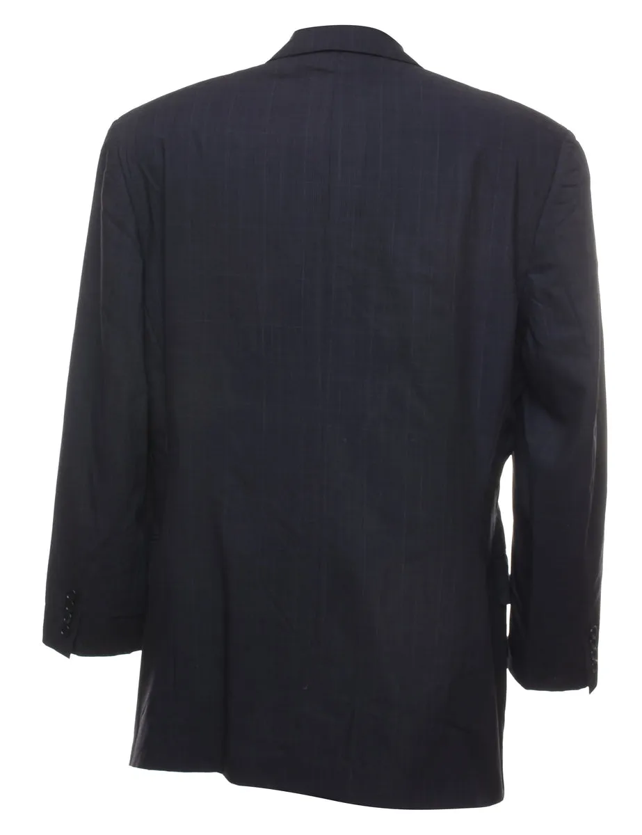 Hugo Boss Checked Navy Blazer - L