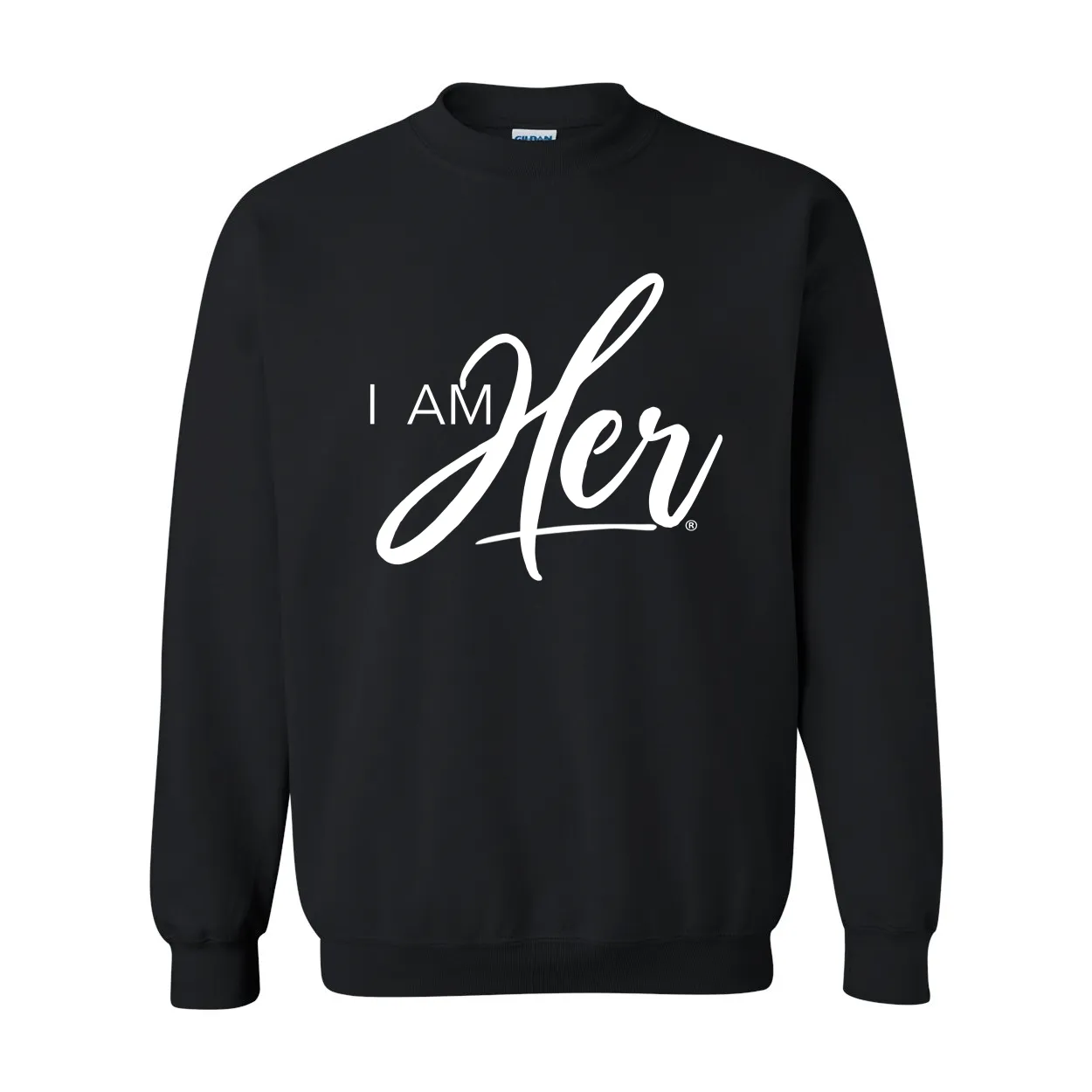 I AM HER Signature Women's Crewneck Sweater - Black