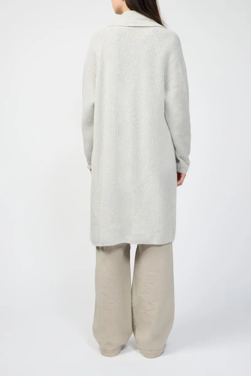James Perse - Rib Shawl Open Cardigan - Mist - Femme