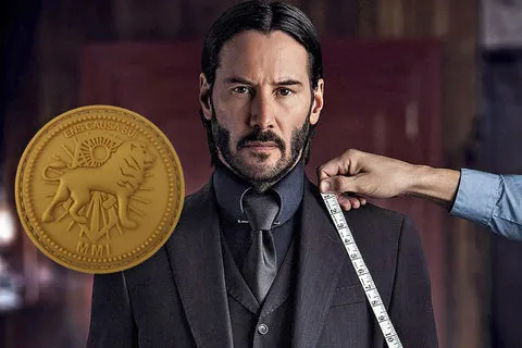 JOHN WICK GOLD COIN PVC MORALE PATCH SET