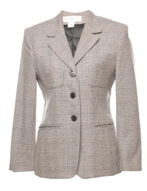 Jones New York Checked Grey Blazer - S