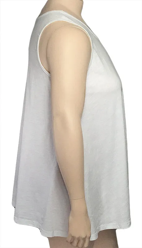Kleen White Cotton Jersey Swing Tank