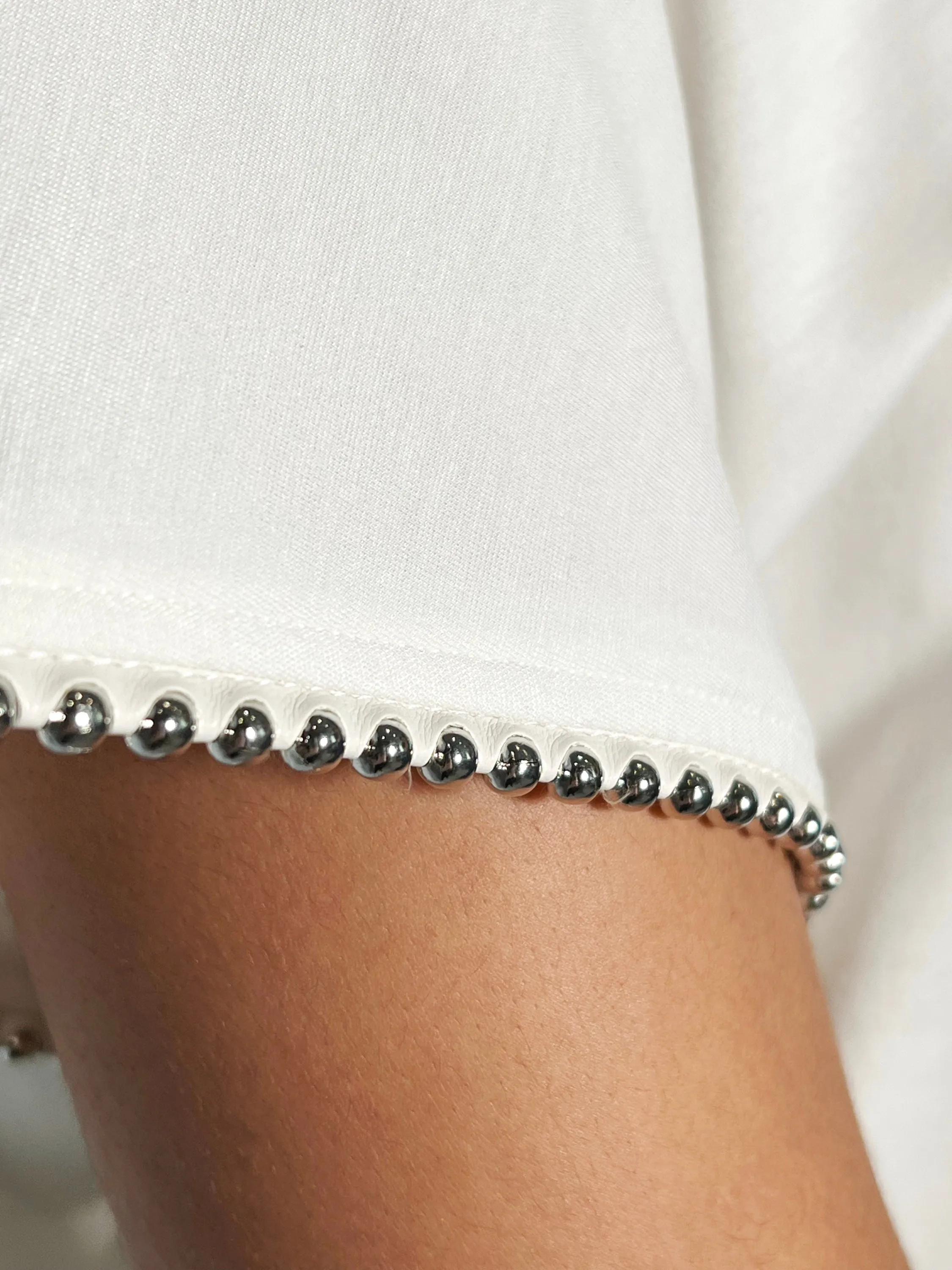 Knit Top with Metal Stud Details - The Eldridge
