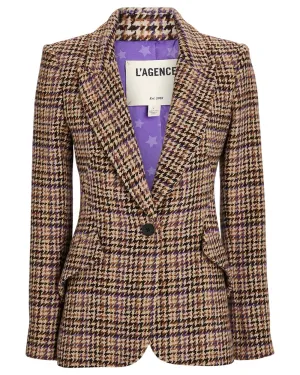 L'AGENCE CHAMBERLAIN HOUNDSTOOTH BLAZER