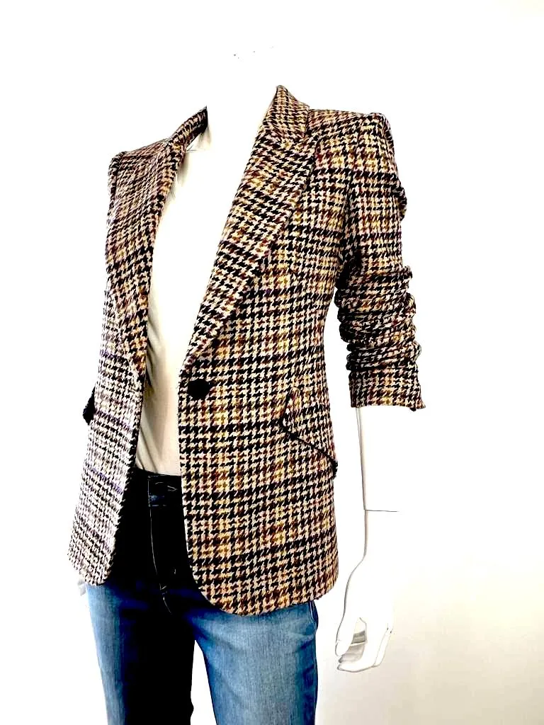 L'AGENCE CHAMBERLAIN HOUNDSTOOTH BLAZER
