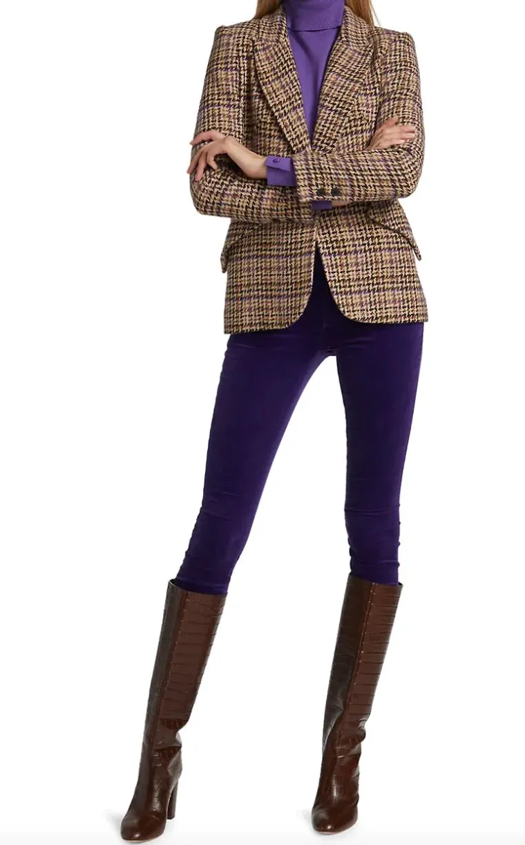 L'AGENCE CHAMBERLAIN HOUNDSTOOTH BLAZER