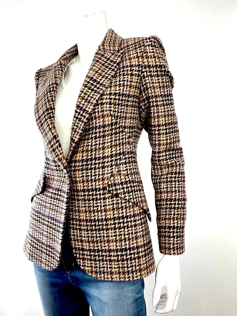 L'AGENCE CHAMBERLAIN HOUNDSTOOTH BLAZER